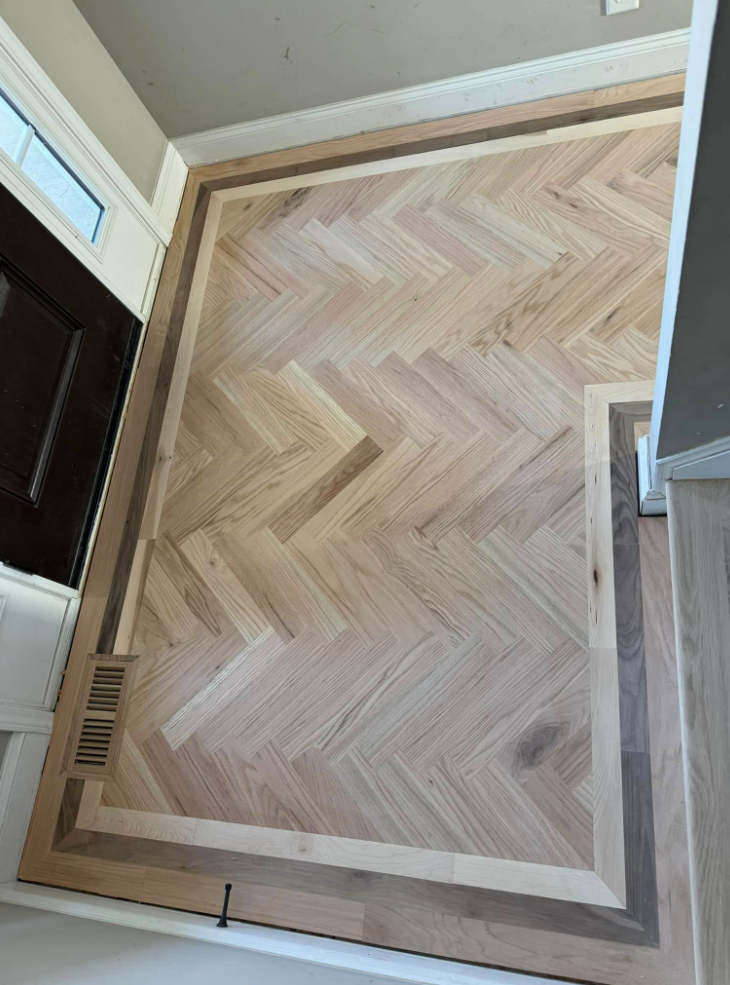 Custom herringbone pattern